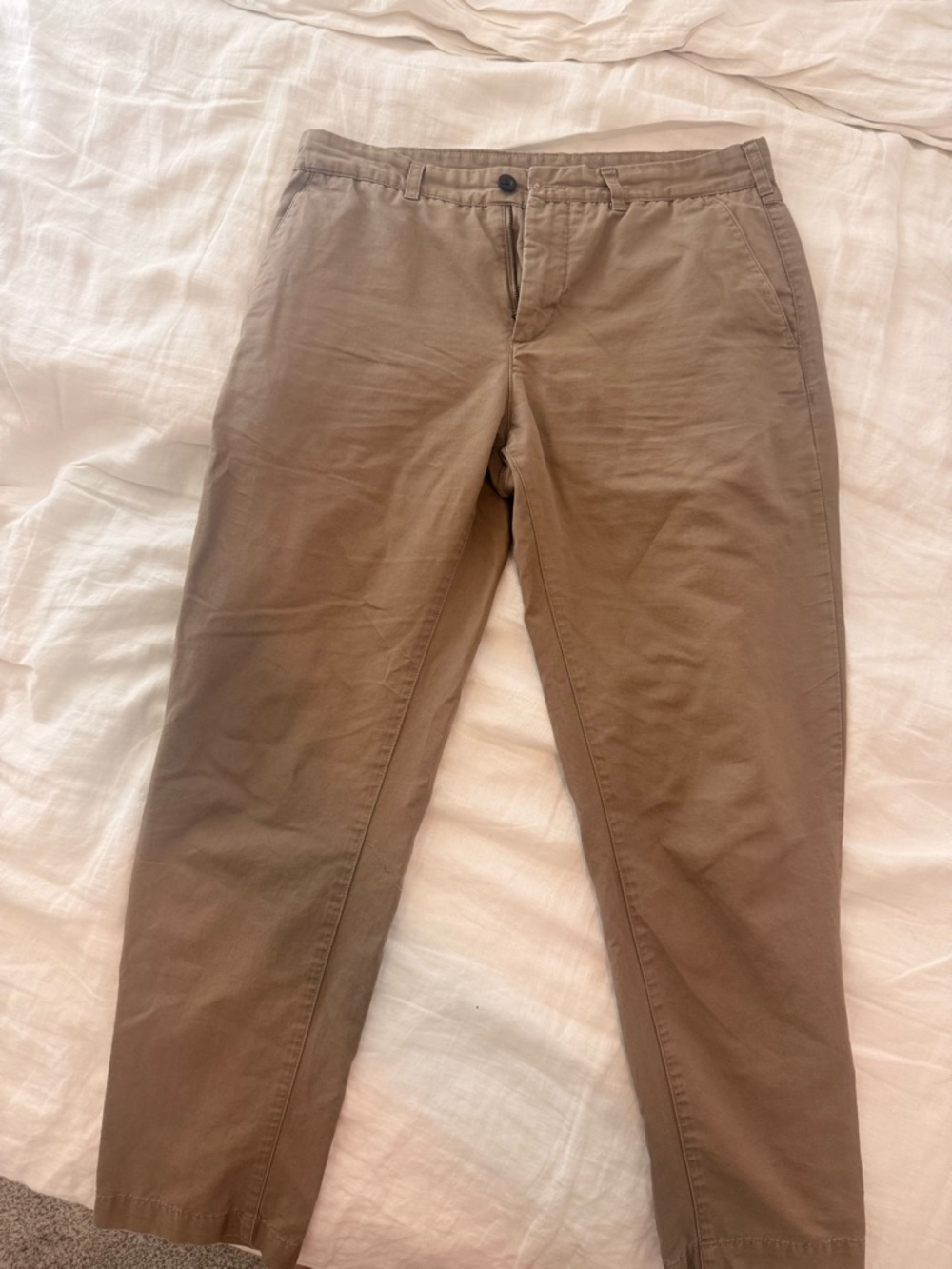 Massimo Dutti Tan Casual Chino Pants